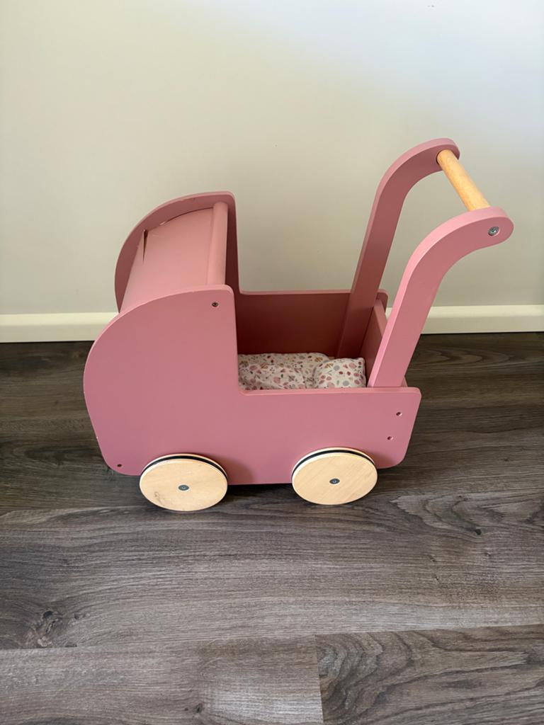 Little Dutch Houten Poppenwagen Roze, Kinderen en Baby's, Speelgoed | Poppen, Ophalen, Gebruikt, Overige typen