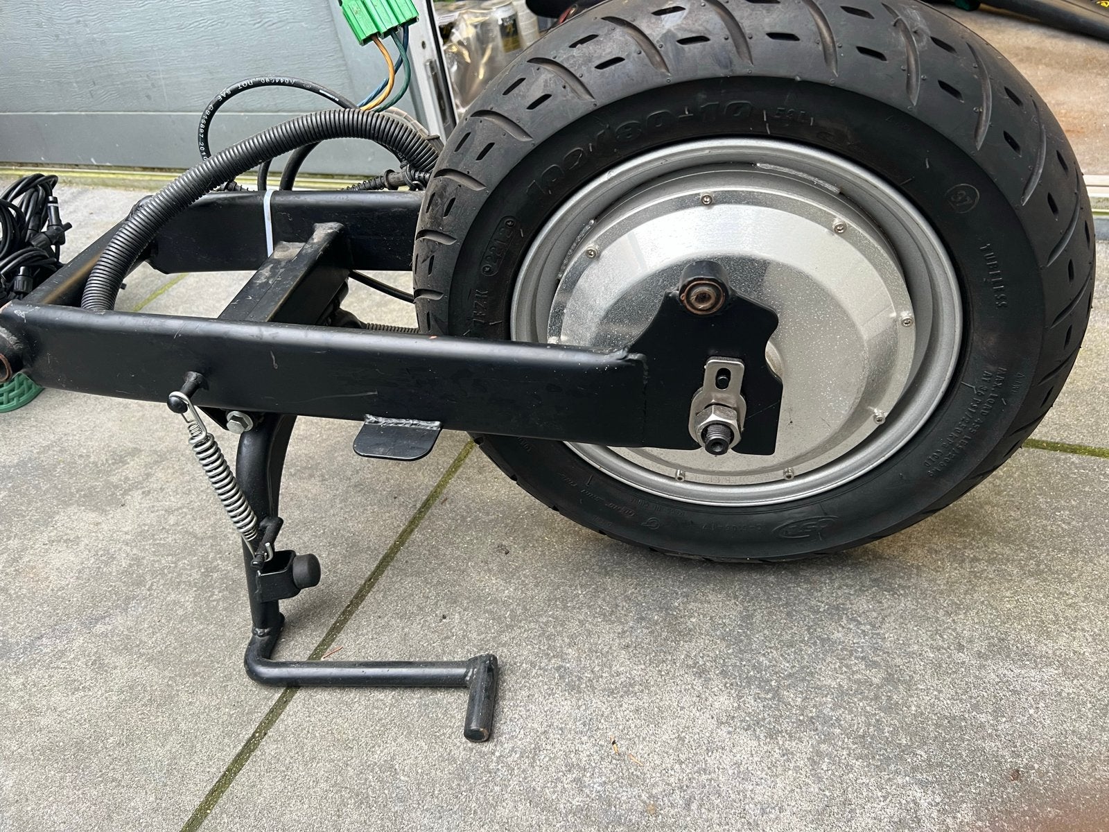 Electtische motor Achterwiel met motor en frame voor scooter, Ophalen of Verzenden, Gebruikt, Blok, Overige merken