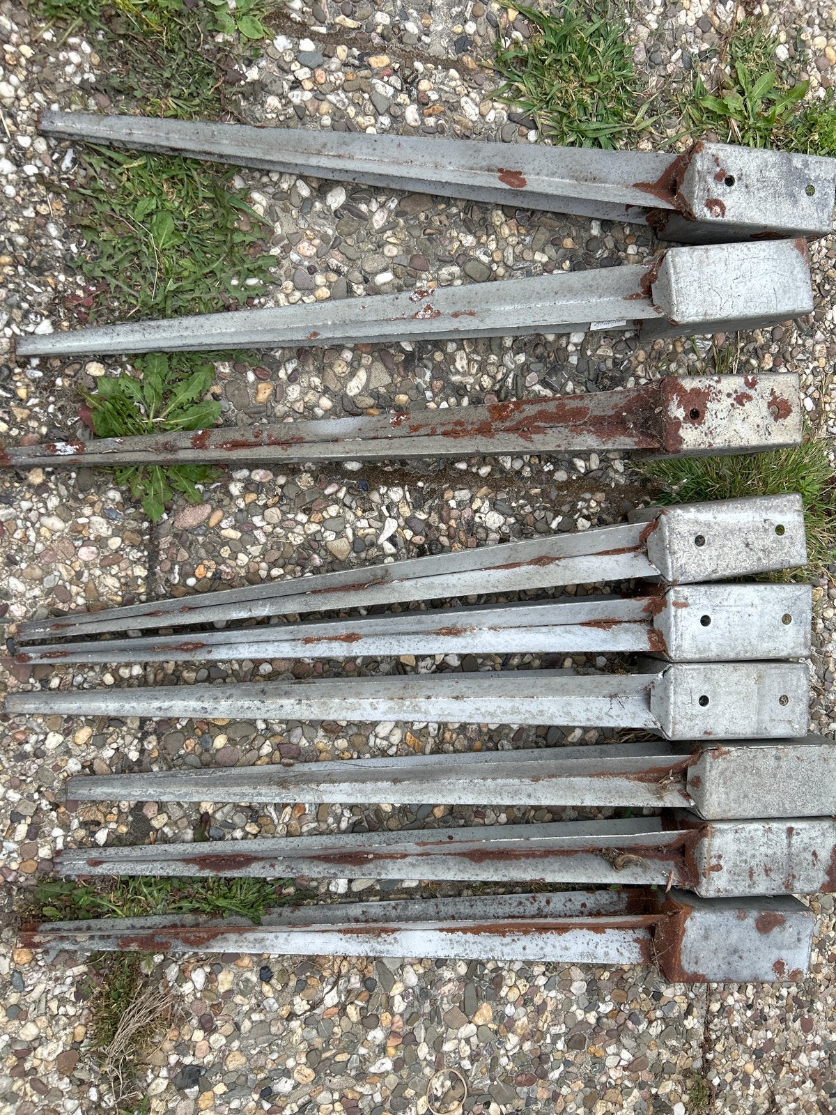 Metalen grondankers / paalpunten (9stuks), Ophalen, Gebruikt, Minder dan 180 cm, Palen