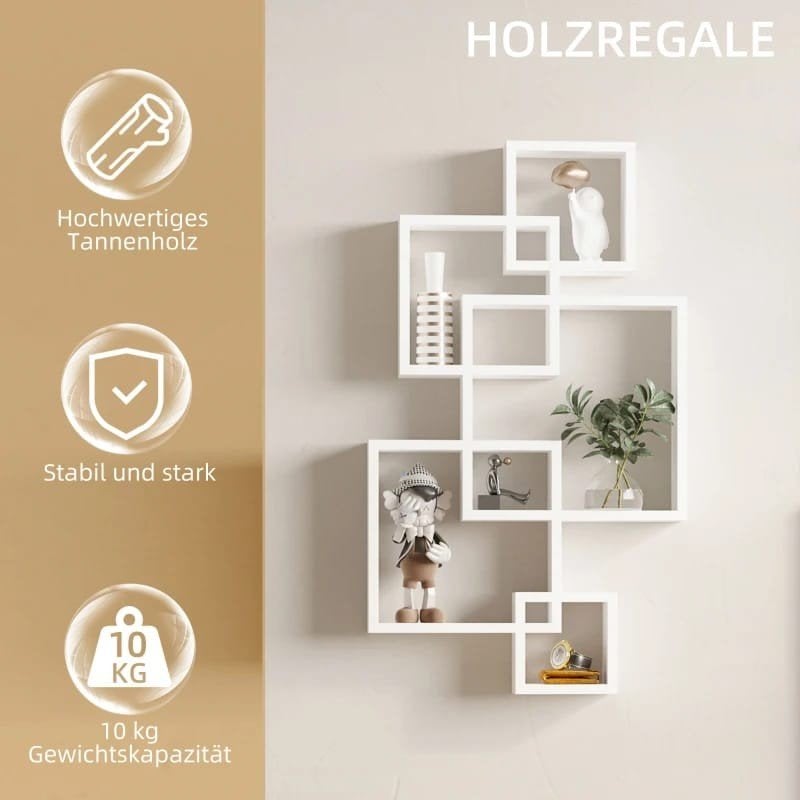 Wandplank Wit Hout wandkast boekenkast nieuw, Ophalen of Verzenden, Nieuw