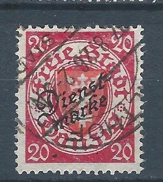 C855 – Duitsland - Danzig – Dienst MiNr 45 (gestempeld), Ophalen of Verzenden, Duitse Keizerrijk, Gestempeld