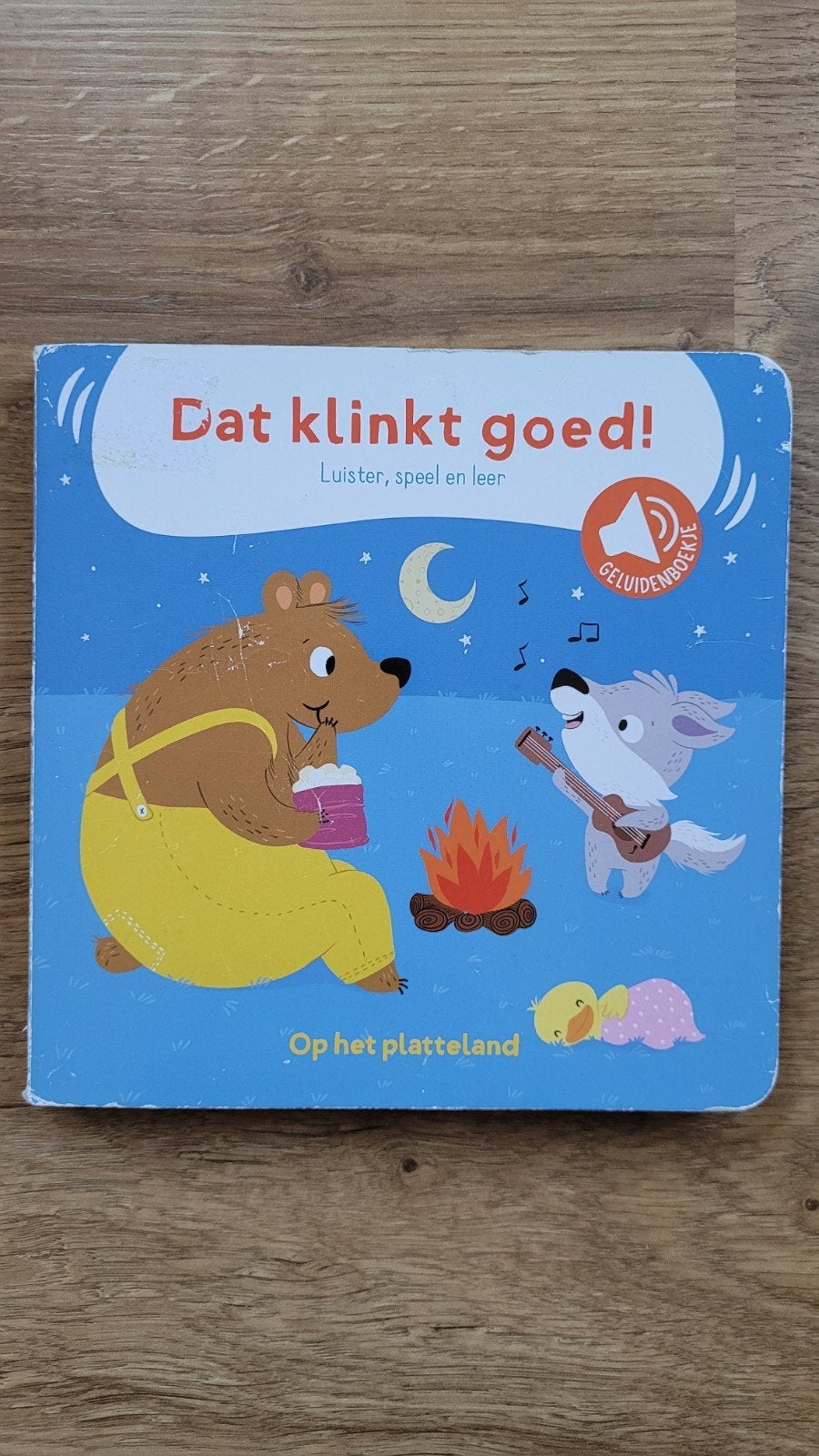 Geluidenboek 'Dat klinkt goed! Op het platteland', Boeken, Ophalen of Verzenden, Zo goed als nieuw, Uitklap-, Voel- of Ontdekboek