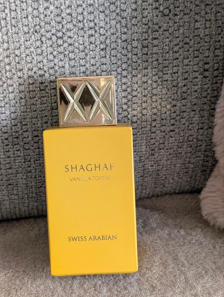 Shaghaf Vanilla Toffee parfum - 1x gebruikt, Ophalen of Verzenden, Zo goed als nieuw