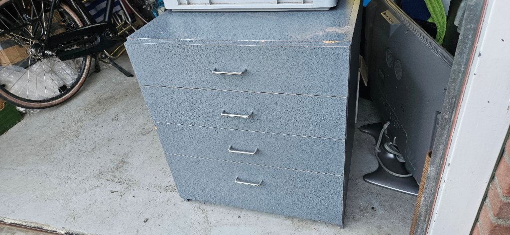 Ladekast 4 grote lades 67 breed 60 Diep 75 CM hoog ladenblok, Huis en Inrichting, Kasten | Ladekasten, Ophalen, Gebruikt, 3 of 4 laden