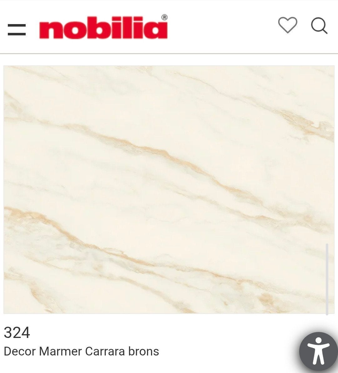 Keukenblad werkblad 260cm Decor Marmer Carrara brons, Ophalen