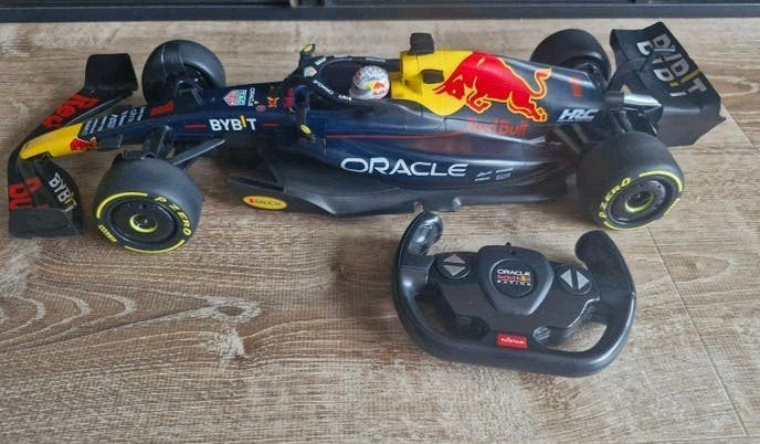 RC afstandbestuurbare F1 auto, Redbull, schaal 1/12, Ophalen of Verzenden, Zo goed als nieuw, Auto