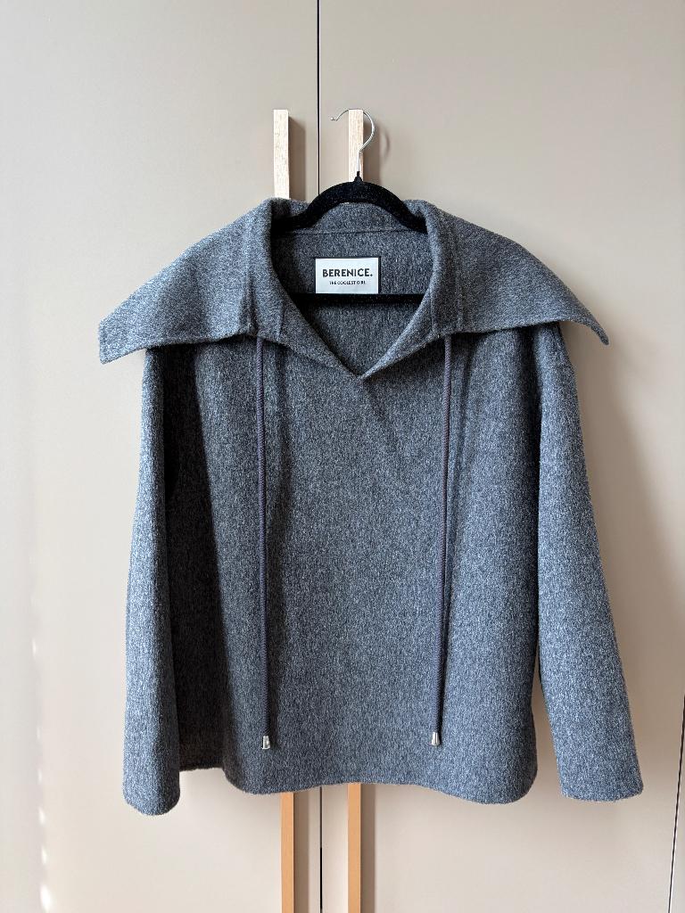 Berenice 'Velda' dark grey melange trui. Maat 36, Kleding | Dames, Berenice, Verzenden, Zo goed als nieuw, Maat 36 (S)