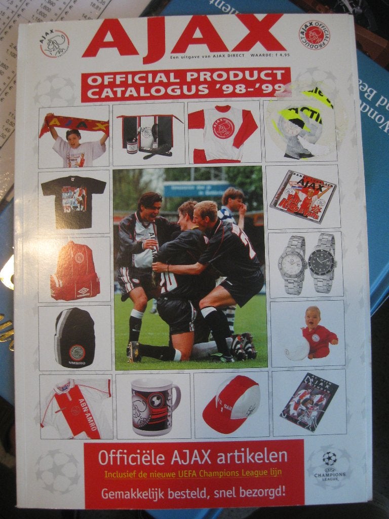 Ajax Official Product Catalogus 98-99, Ophalen of Verzenden, Zo goed als nieuw, Ajax, Boek of Tijdschrift