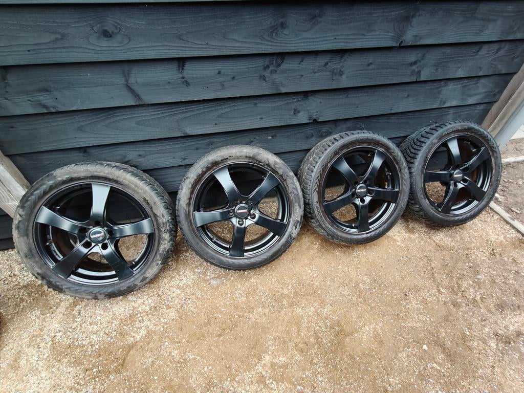 Nette zwarte 17 inch velgen 5x112, Auto-onderdelen, Ophalen, Gebruikt, Banden en Velgen, 17 inch