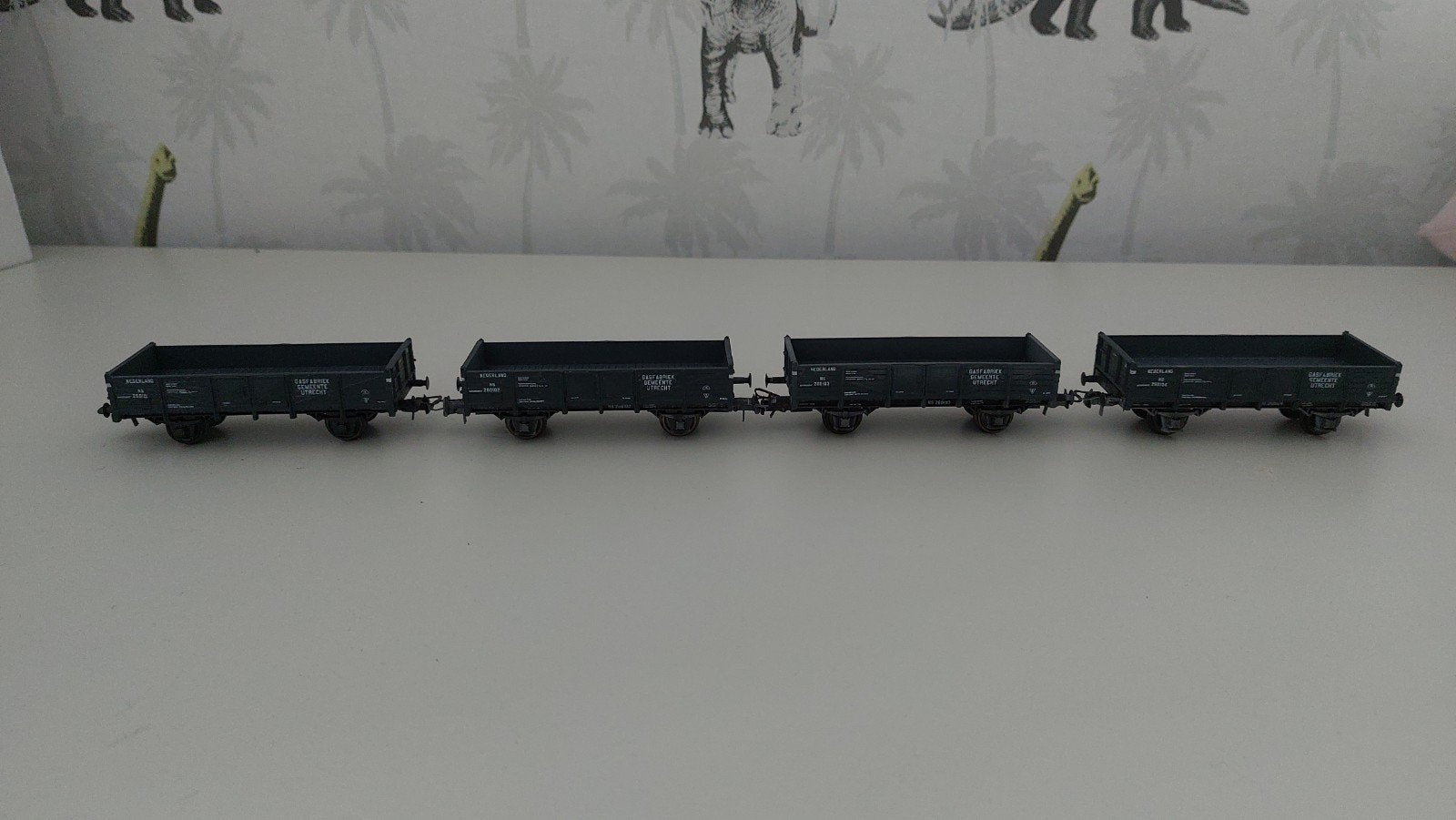 MK modelbouw - 4x kolenwagon NS 260101 t/m 260104, Overige merken, Gelijkstroom, Ophalen of Verzenden, NS