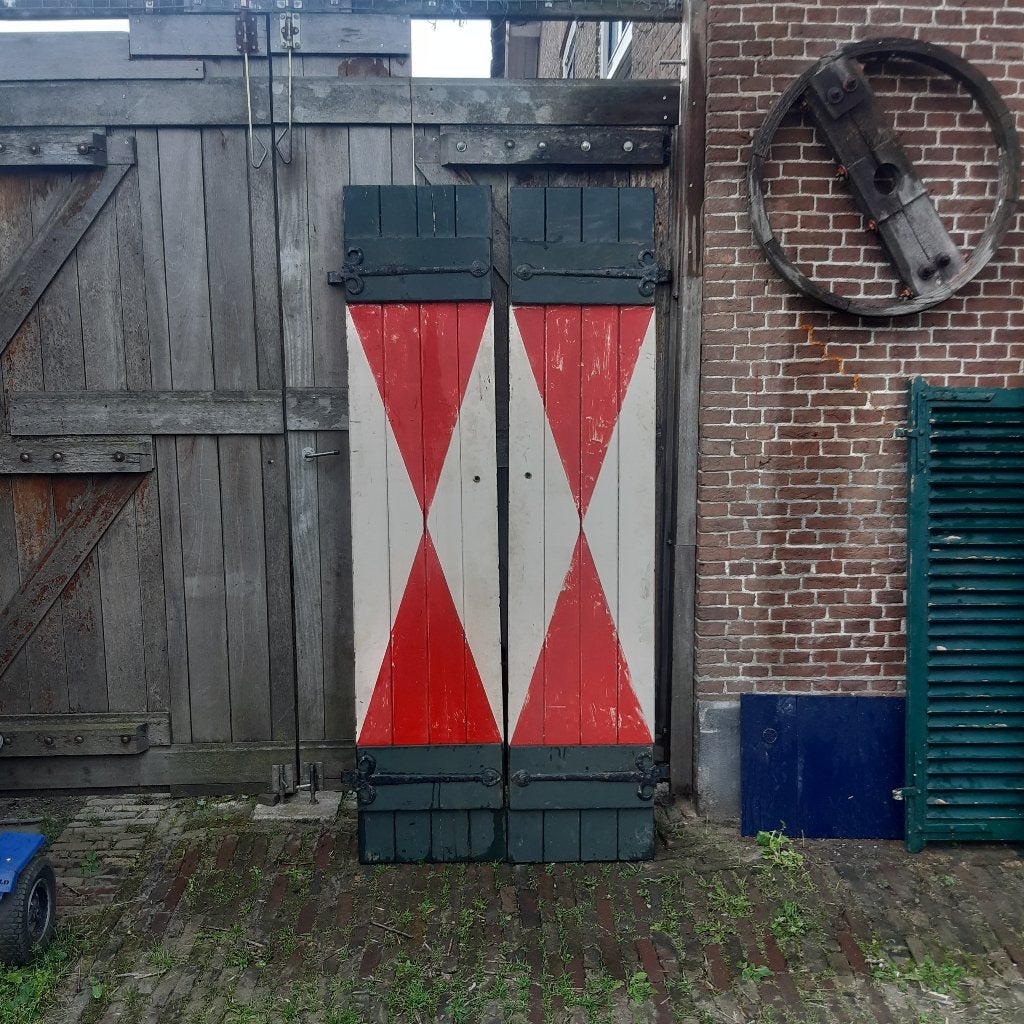 Antieke boerderij luiken, Ophalen, Gebruikt, Minder dan 80 cm, Overige typen