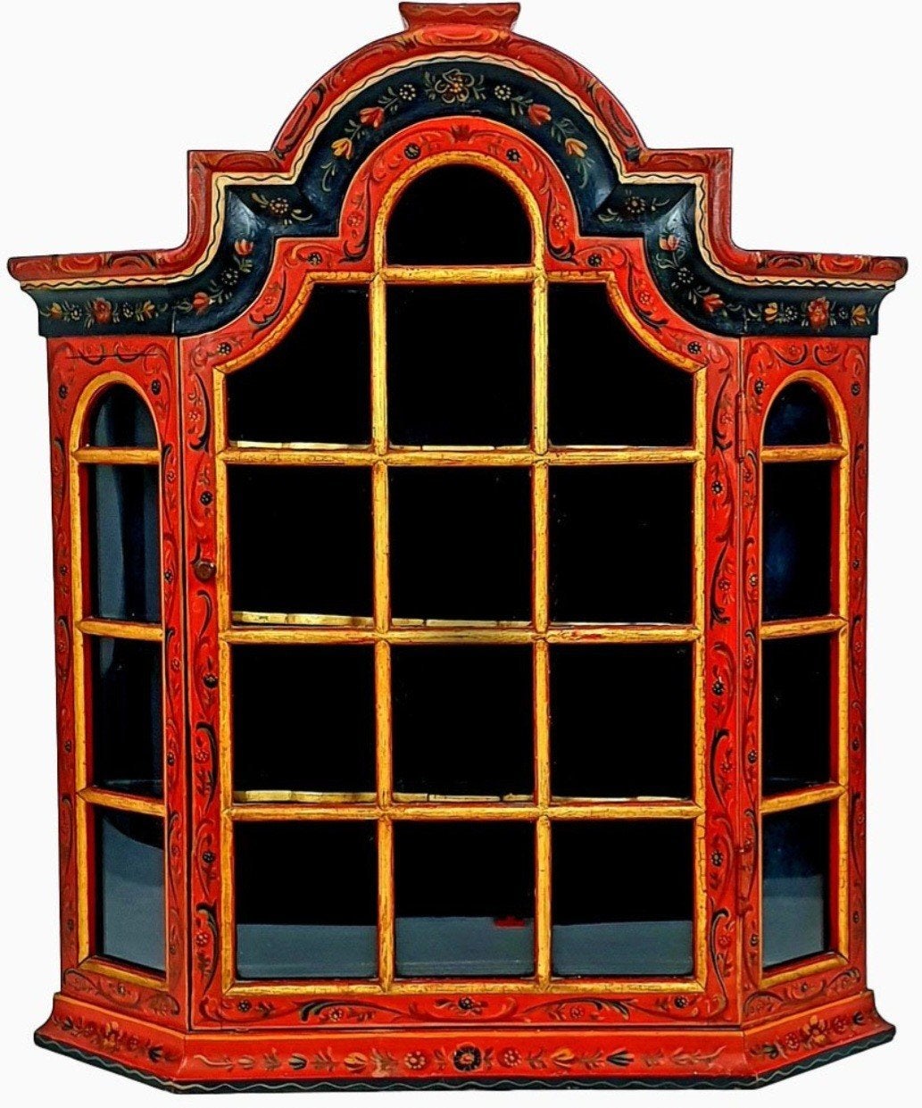 Antik Hindeloopen Wand Vitrine, Ophalen of Verzenden, 25 tot 50 cm, 50 tot 100 cm, Minder dan 100 cm