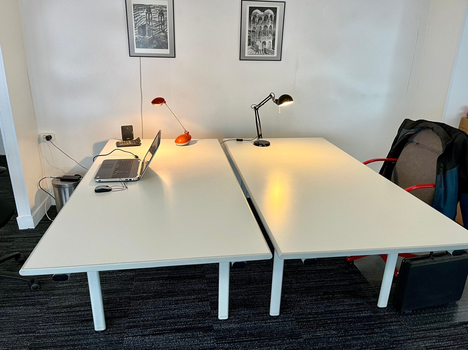 Nog één Ruim bureau/tafel 200x100cm, Ophalen, Overige typen, Gebruikt, Hout