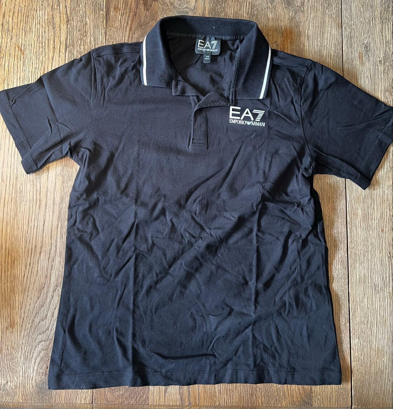 EA7 Emporio Armani Polo Zwart - Zo goed als nieuw, Ophalen of Verzenden, Zo goed als nieuw