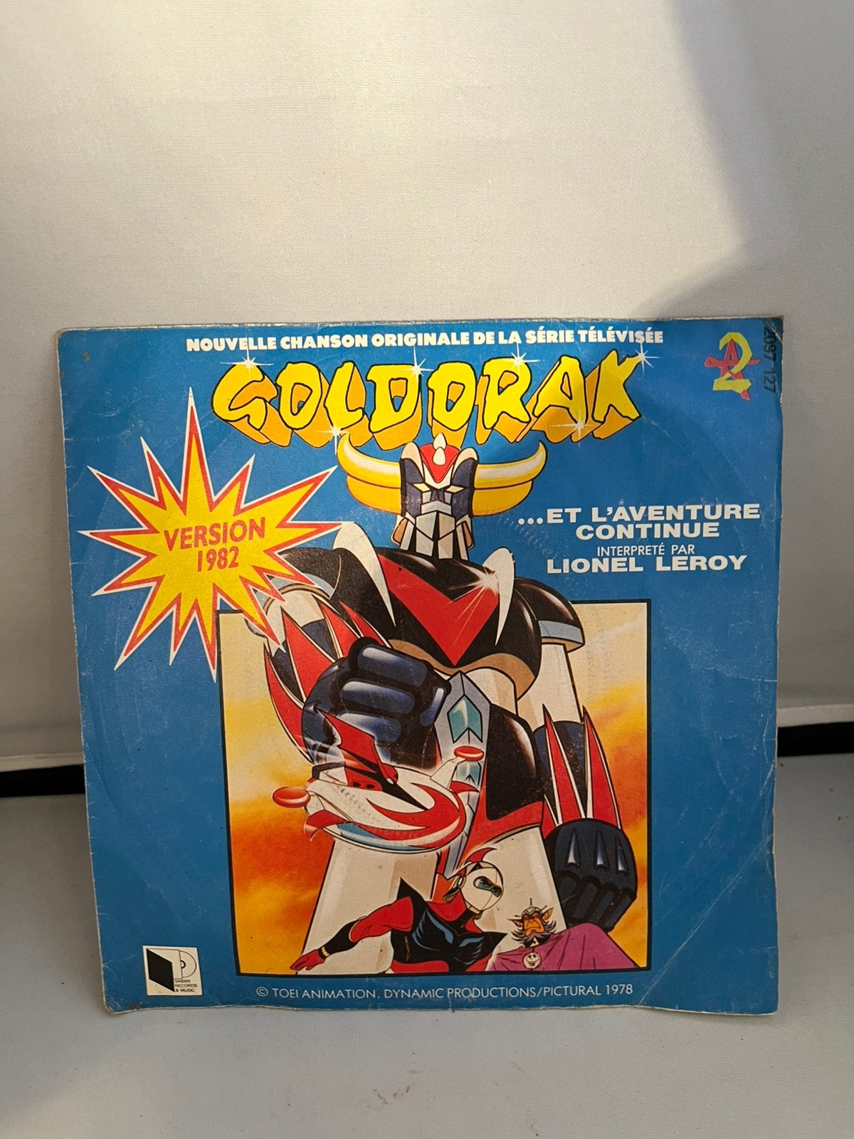 Goldorak - Nouvelle Chanson Originale (1982) Vinyl Single, Gebruikt, Filmmuziek en Soundtracks, Originele persing, 7 inch