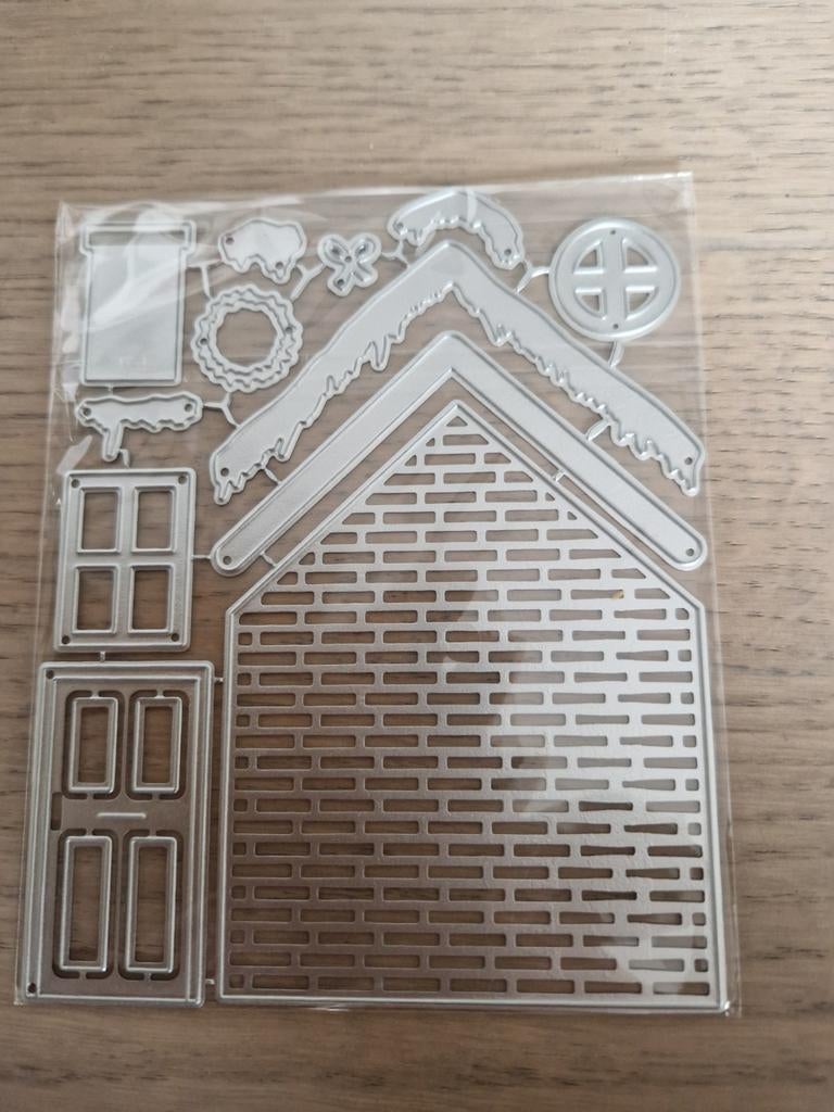 Snijmal huis met winterse/kerst details - Nieuw, Hobby en Vrije tijd, Kaarten | Zelf maken, Ophalen of Verzenden, Nieuw