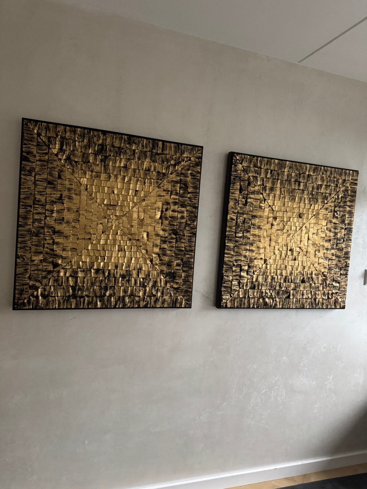 Wandschilderij Indische hand gemaakt, Ophalen of Verzenden, Zo goed als nieuw