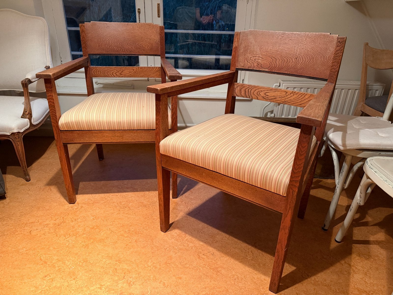 Set van Art Deco stoelen Amsterdamse school rond 1920, Ophalen
