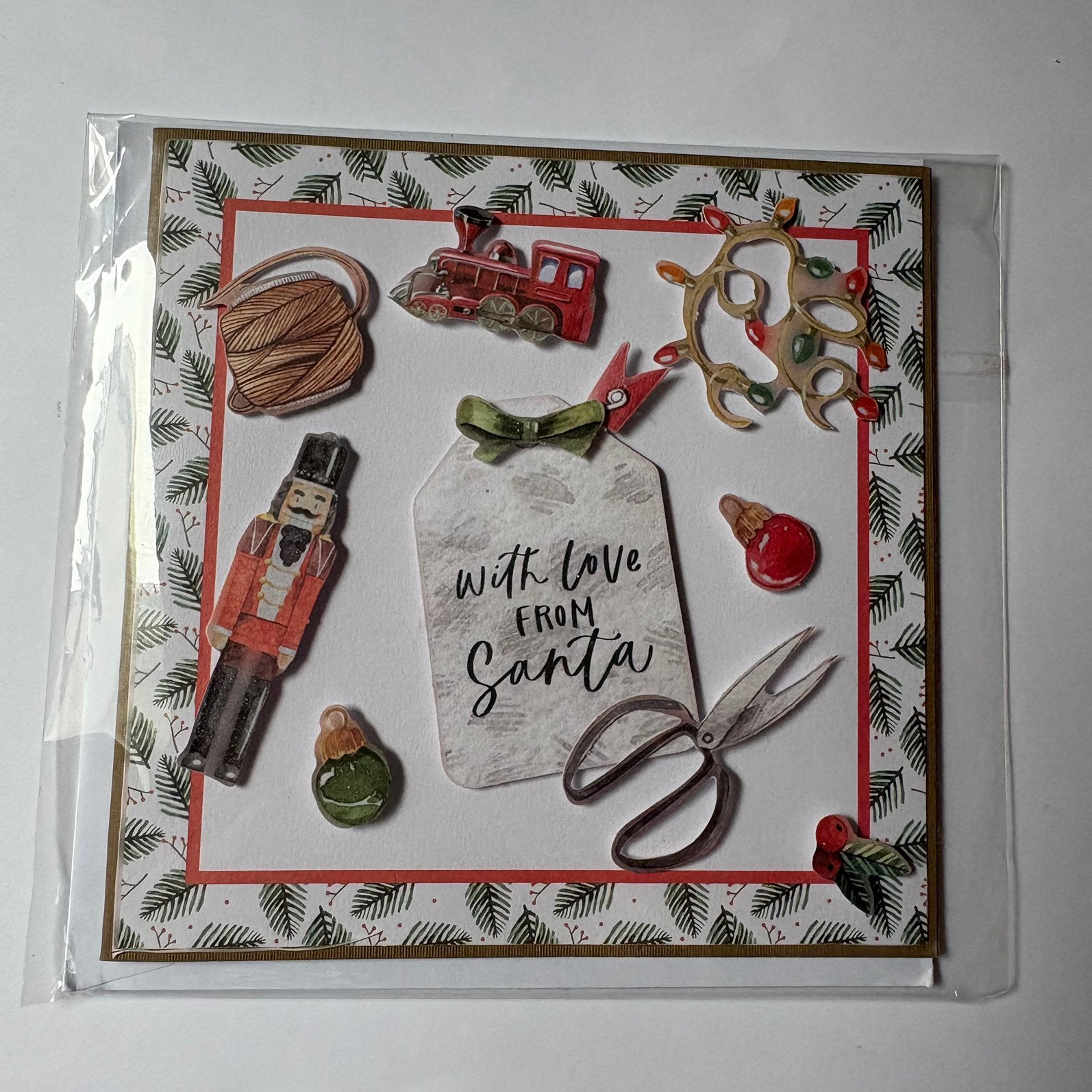 Kerstkaart wit / rood, Ophalen of Verzenden, Zo goed als nieuw, Overige thema's