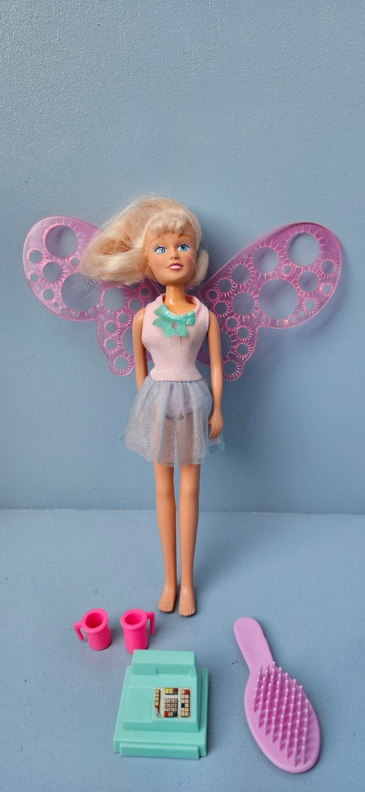 Barbie met bellenblaas vleugels, Ophalen of Verzenden, Zo goed als nieuw, Barbie