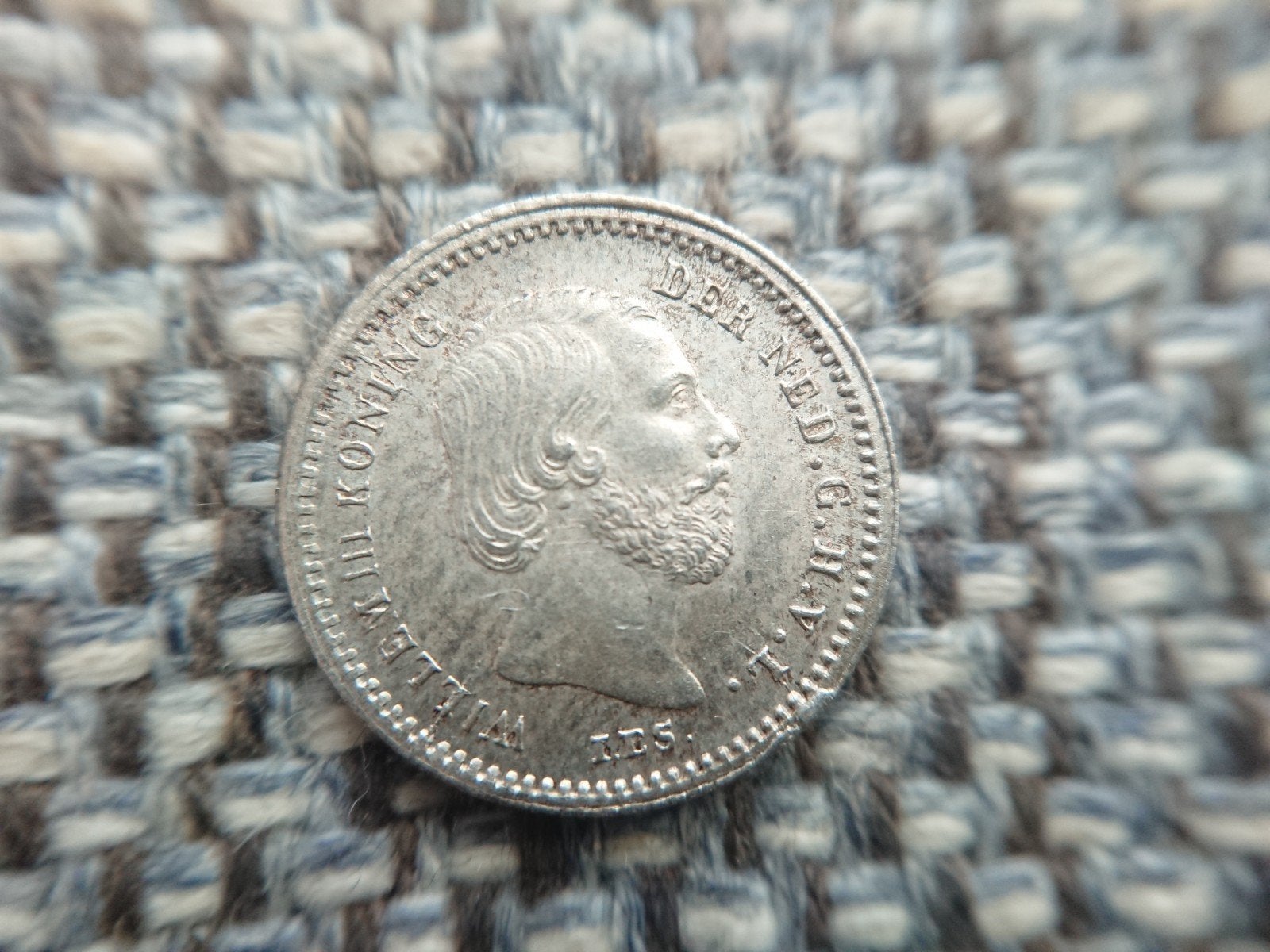 5 cent of stuiver 1879 Willem III zeer mooie kwaliteit, Ophalen of Verzenden, Koning Willem III, 5 cent, Zilver
