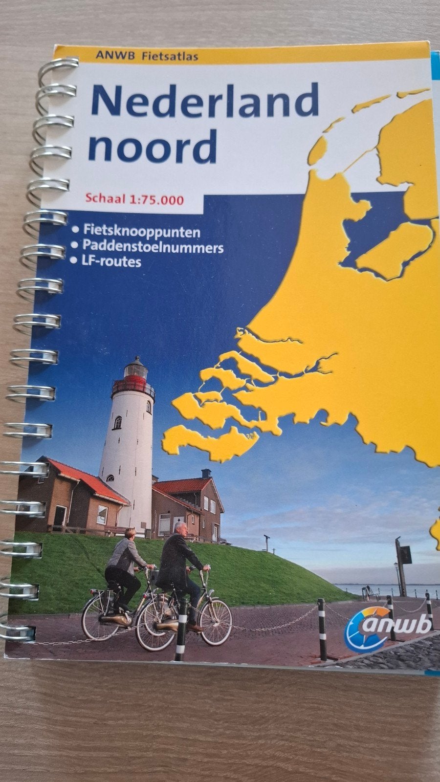 Nederland Noord ANWB fietsatlas, Boeken, Reisgidsen, Gelezen, Fiets- of Wandelgids, Benelux, ANWB, Ophalen of Verzenden