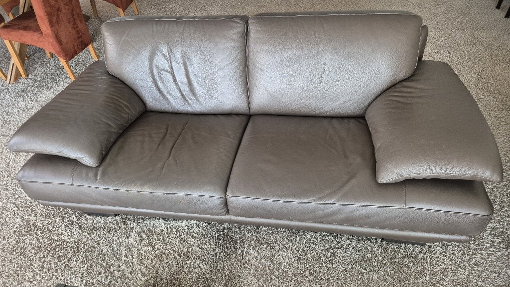 Natuzzi 2-zitsbank, Huis en Inrichting, Banken | Bankstellen, Ophalen, Gebruikt, Tweepersoons, Rechte bank