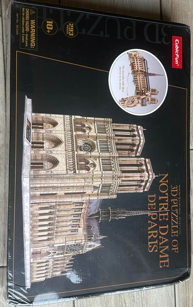 Nieuw: notre dame 3d puzzle, Ophalen of Verzenden, Minder dan 500 stukjes, Nieuw, Rubik's of 3D-puzzel
