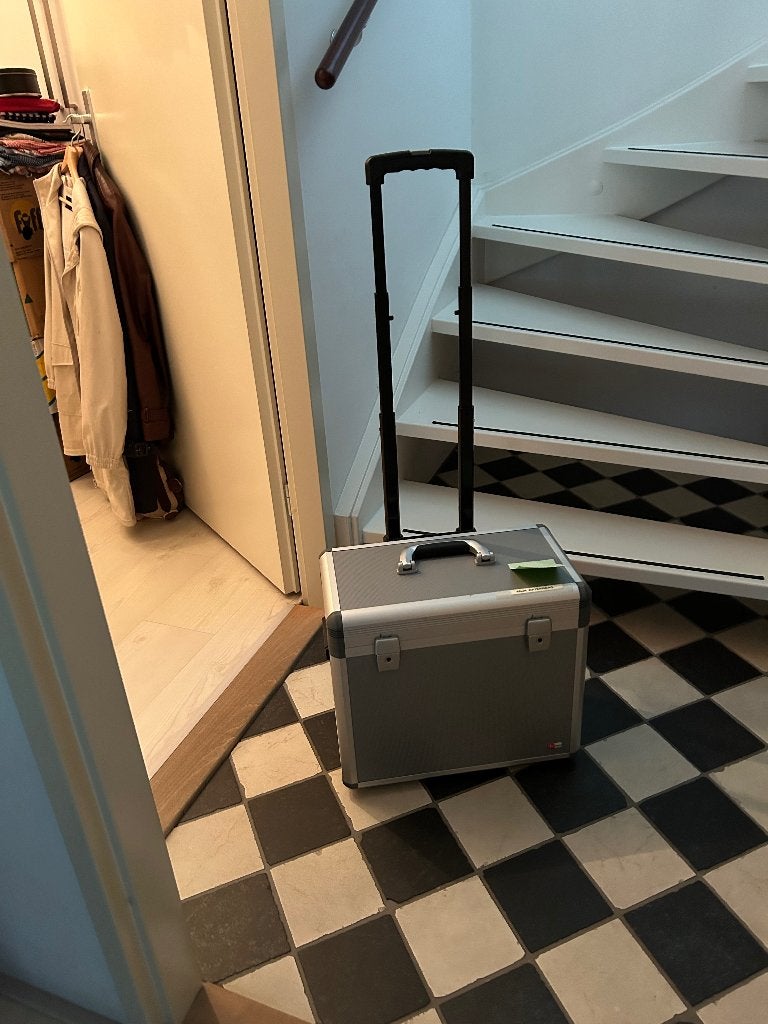 Koffer trolley kantoor koffer grijs nieuw, Sieraden, Tassen en Uiterlijk, Koffers, Wieltjes, Hard kunststof, Nieuw, Minder dan 50 cm