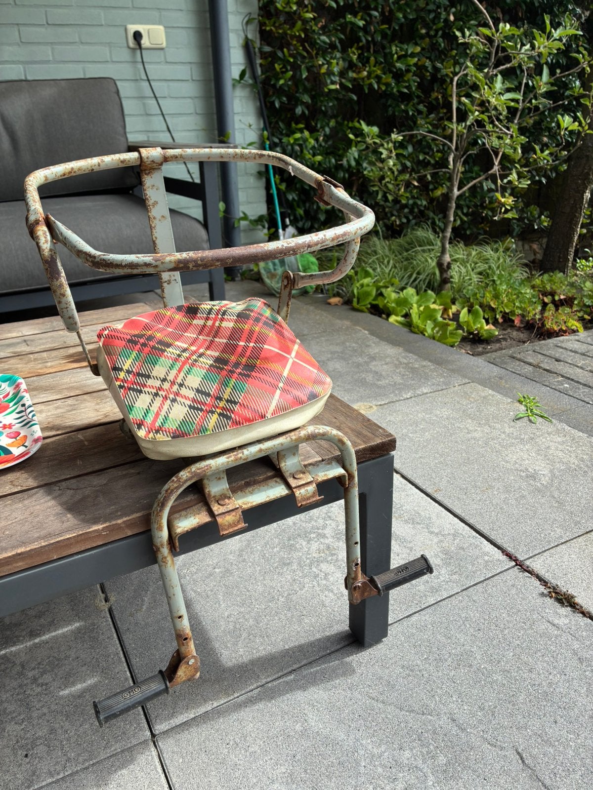 Oud bromfiets kinderzitje, Ophalen of Verzenden, Gebruikt, Zadel, Overige merken