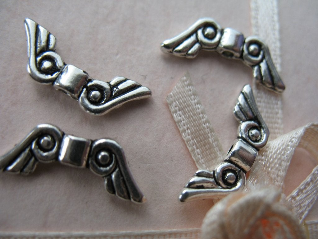967/ tibetiaans zilveren vleugel kralen, Hobby en Vrije tijd, Kralen en Sieraden maken, Ophalen of Verzenden, Nieuw, Kraal