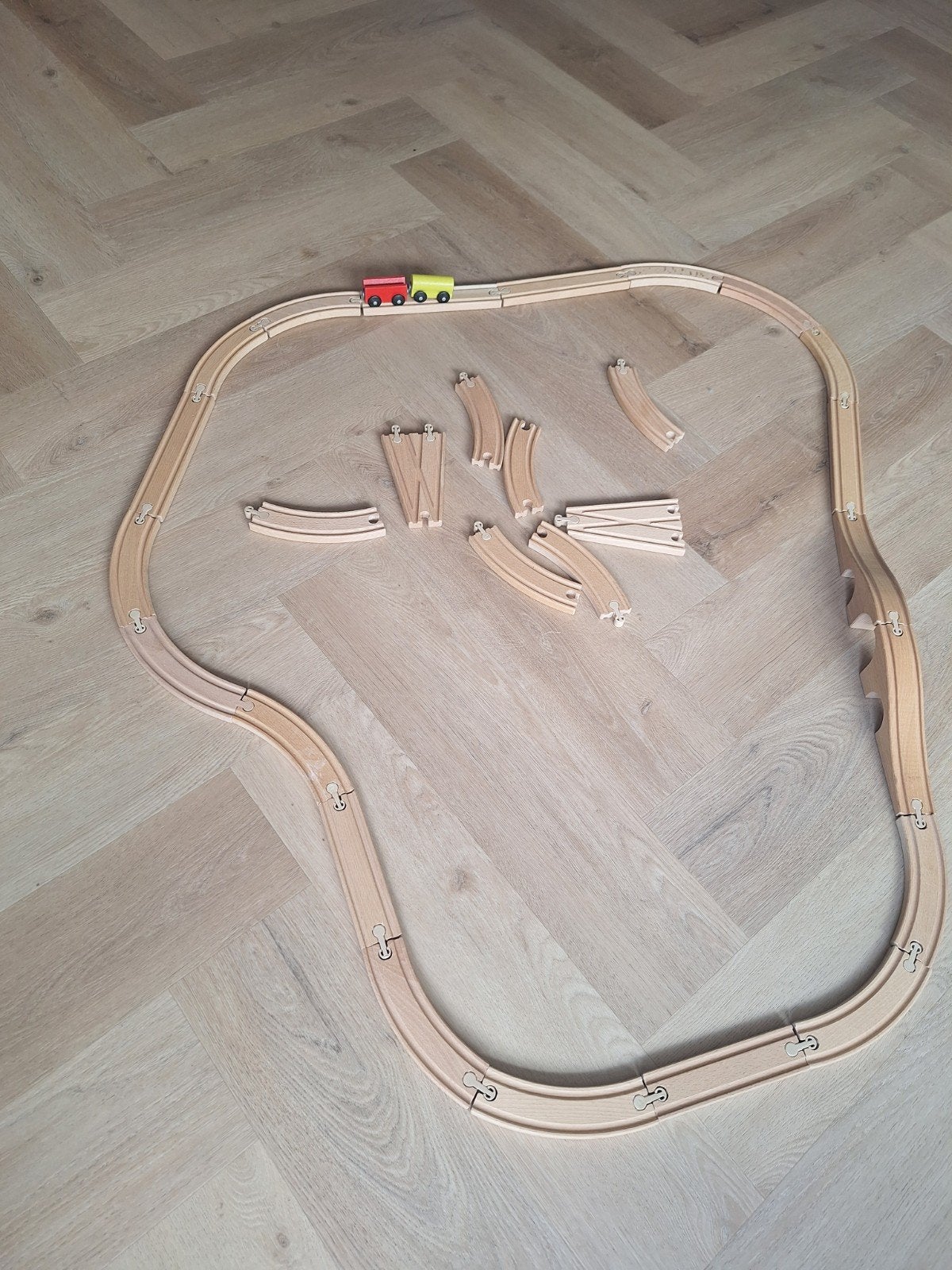 houten trein baan, Kinderen en Baby's, Speelgoed | Houten speelgoed, Ophalen