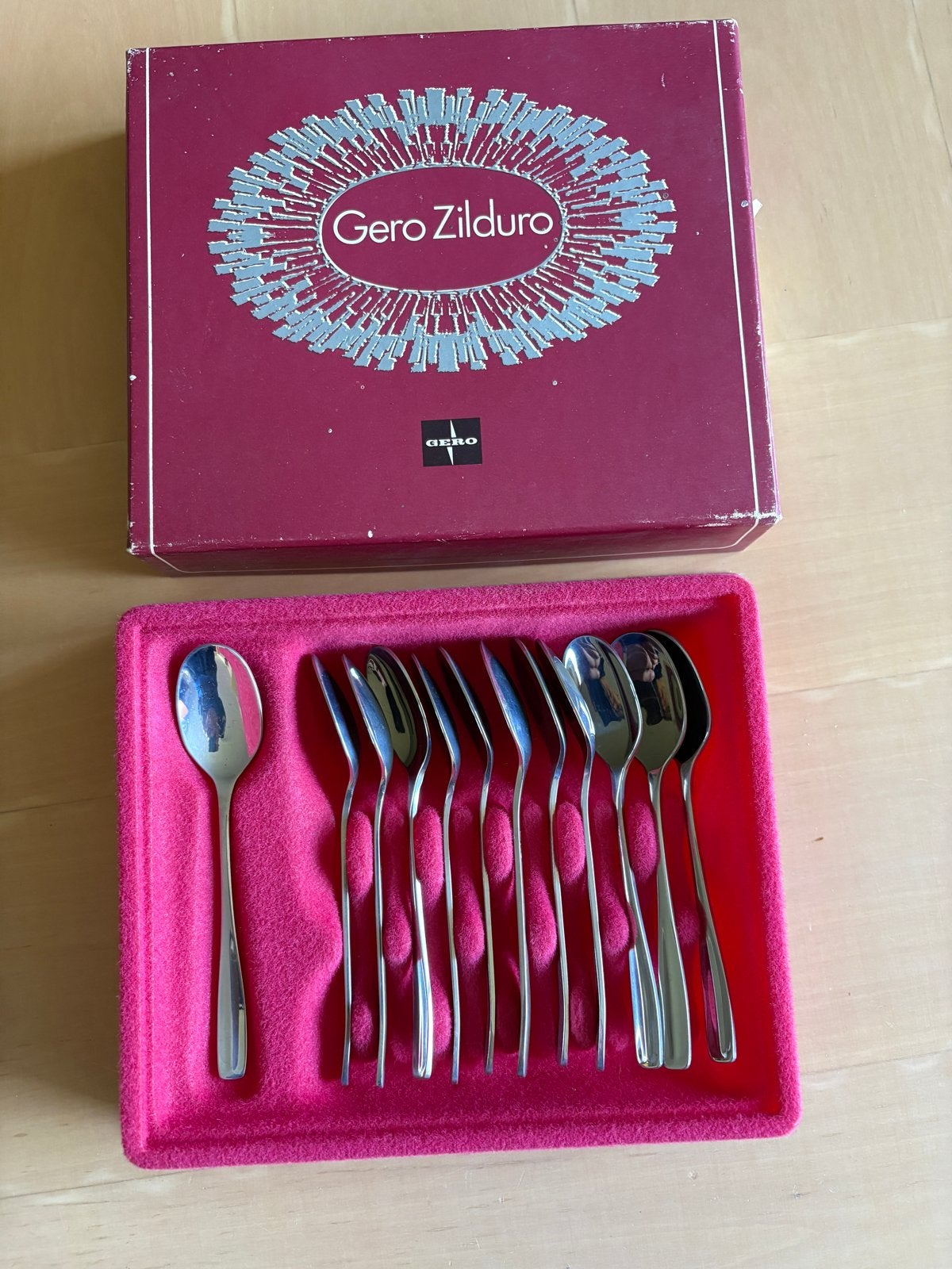 12 Gero Zilduro theelepels in originele verpakking, Ophalen of Verzenden