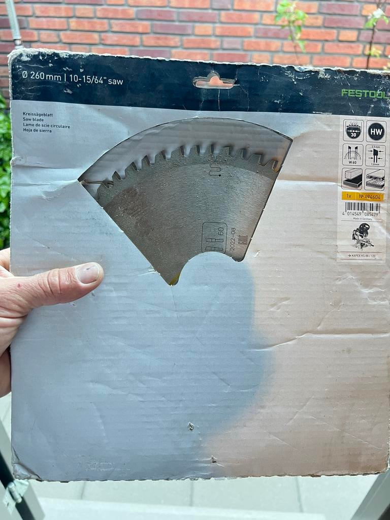 Festool Cirkelzaagblad 260mm W60 voor KAPEX KS 88/120, Doe-het-zelf en Verbouw, Gereedschap | Zaagmachines, Ophalen, Nieuw, Cirkelzaag
