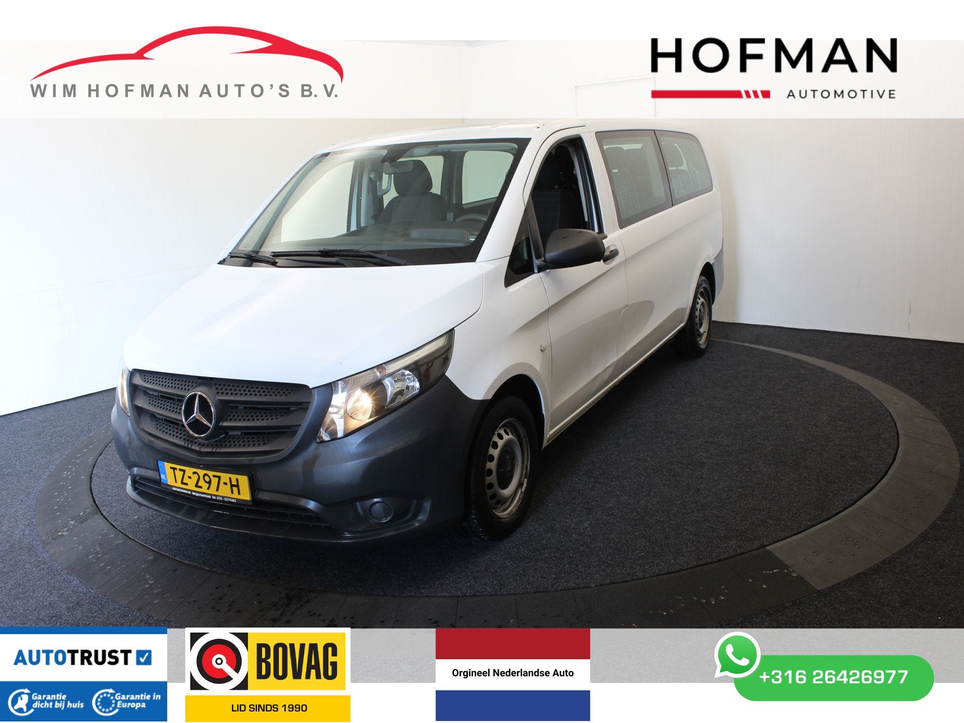 Mercedes-Benz Vito Tourer 109 BT Extra Lang 9 Pers 2+2+2+3, Auto's, Voorwielaandrijving, Gebruikt, 255 €/maand, Wit