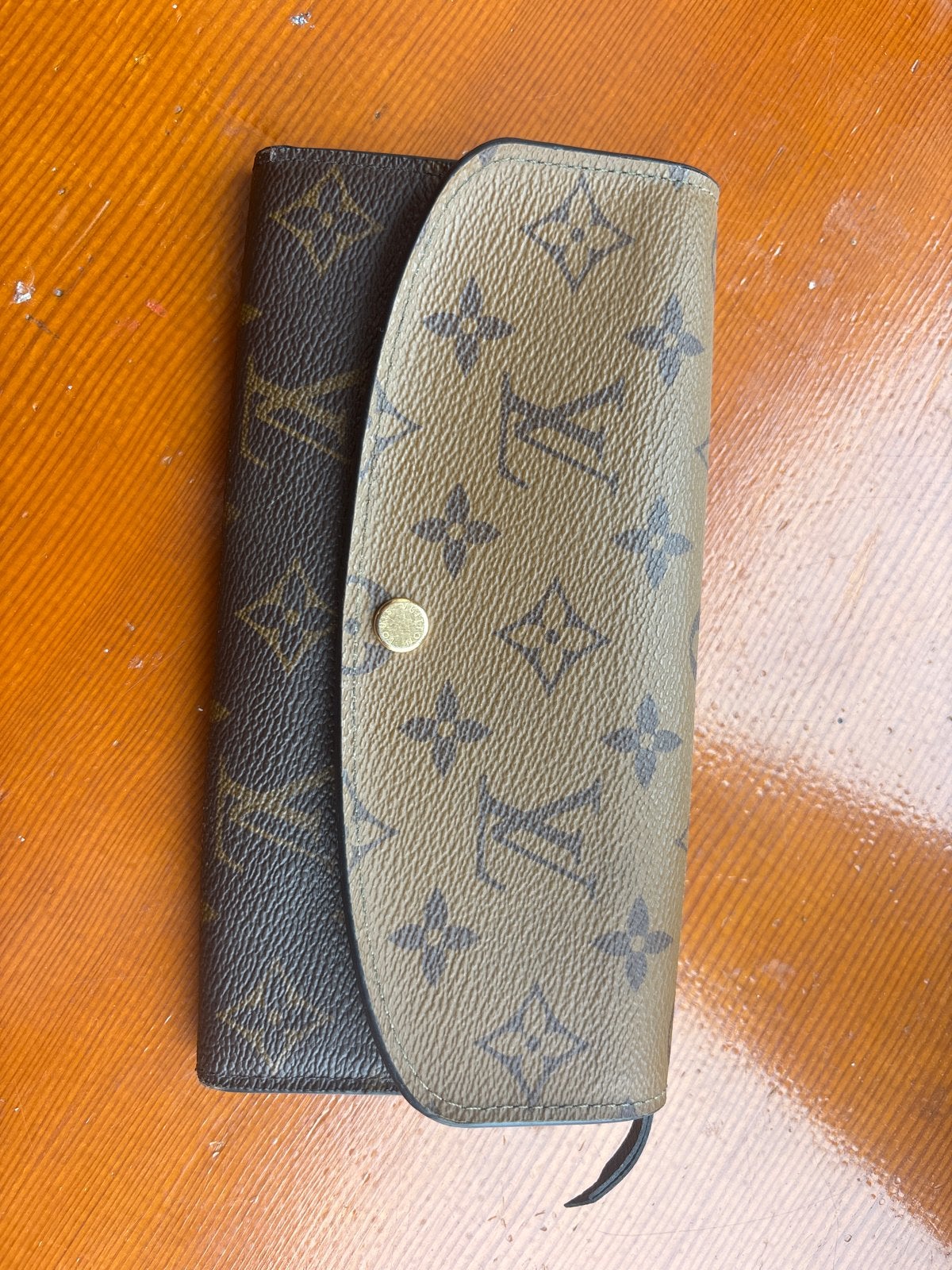 Louis Vuitton Emilie Portemonnee - Gebruikt, Sieraden, Tassen en Uiterlijk, Overige merken, Gebruikt, Bruin, Ophalen of Verzenden