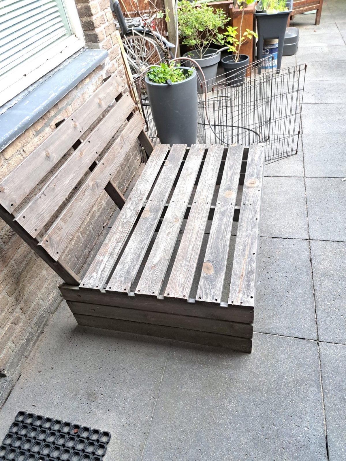 Houten tuinbank, Ophalen, Gebruikt, Hout