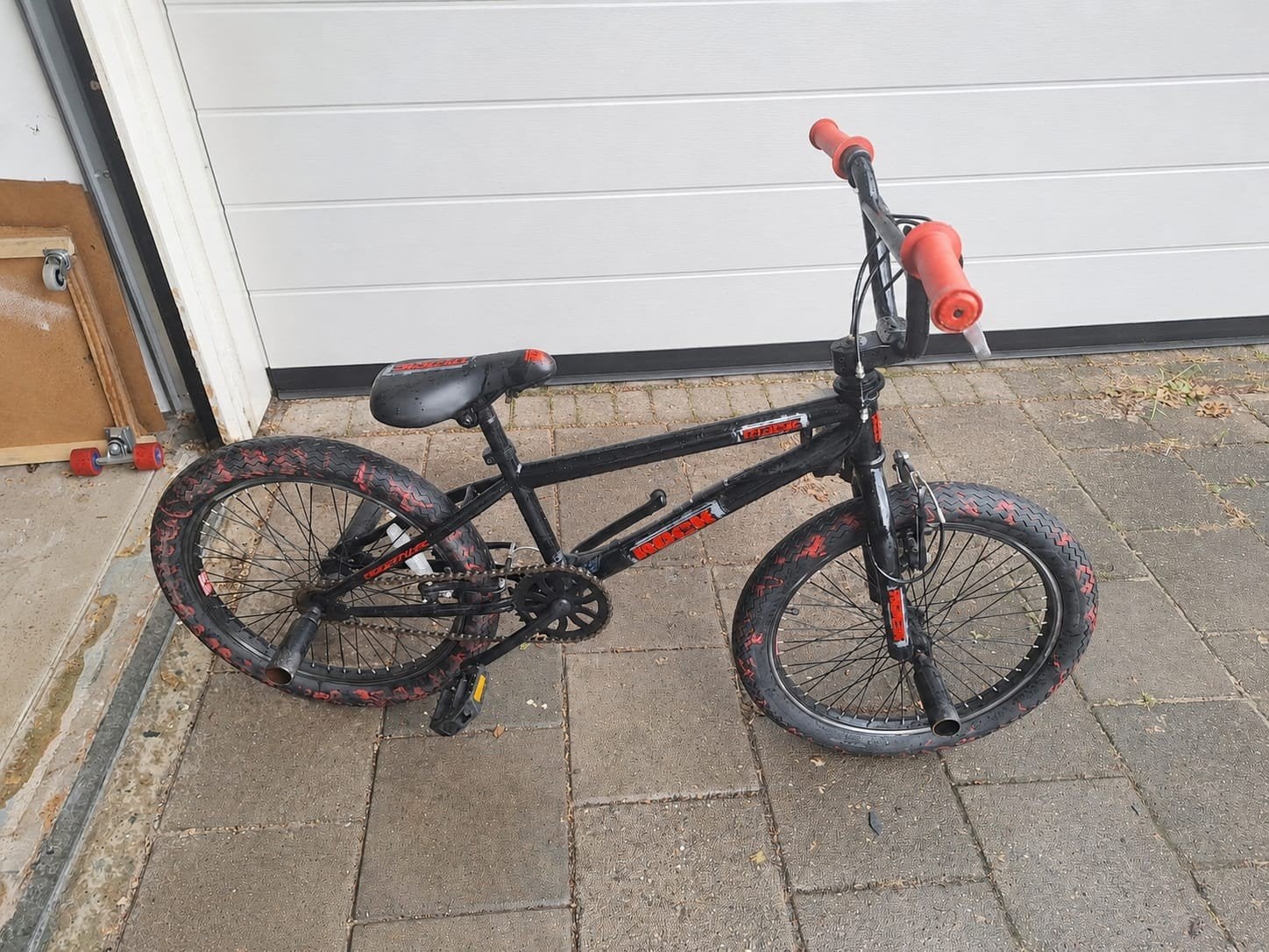 BMX Fiets met schans, Ophalen, Gebruikt, Staal, Velgrem