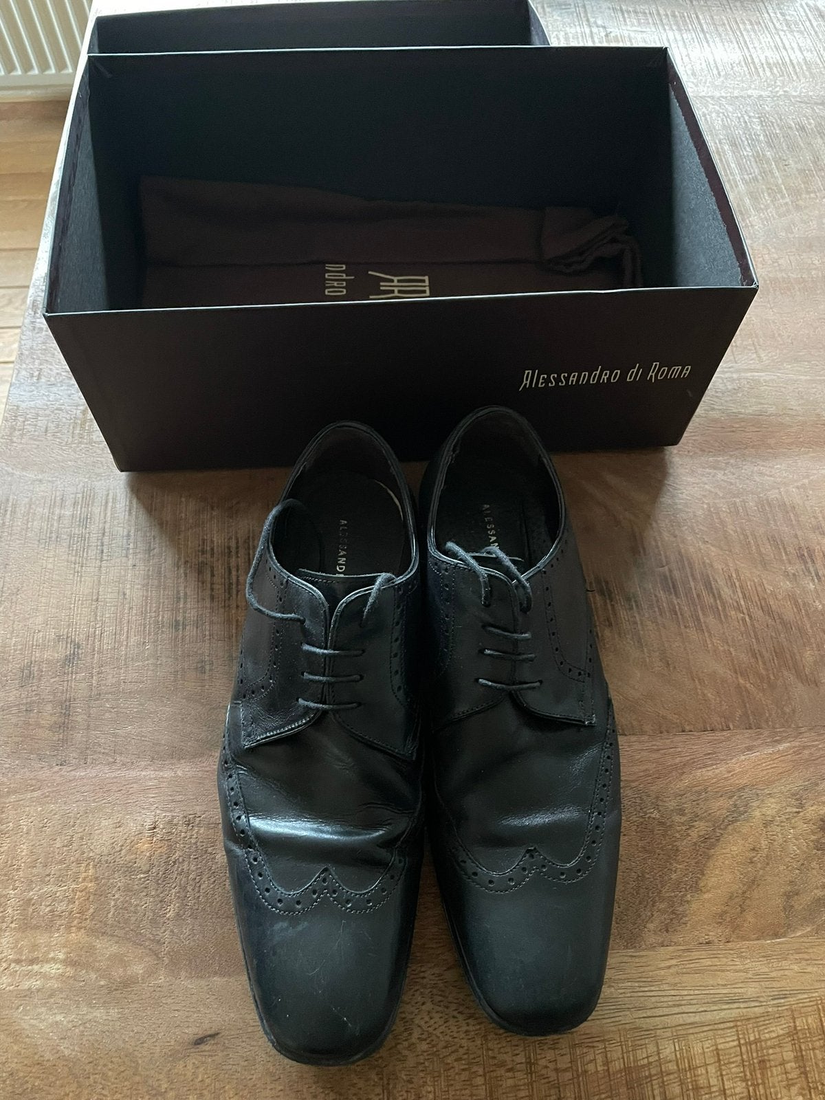 Alessandro Di Roma veterschoen maat 41, Zwart, Ophalen of Verzenden, Gedragen, Veterschoenen