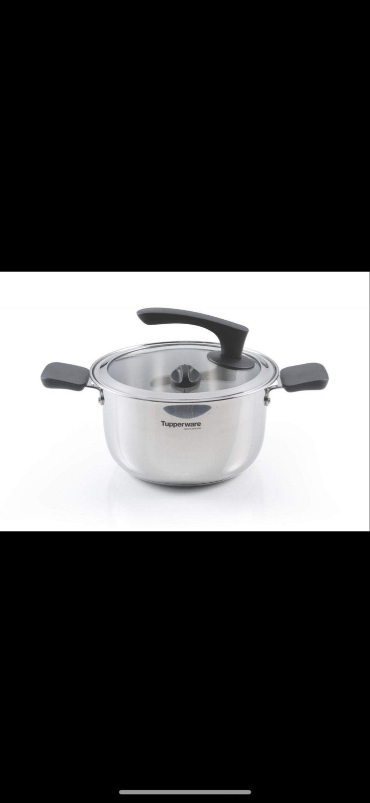 Tupperware Kookpan 3.7L RVS met glazen deksel, Met deksel, Nieuw, Ophalen of Verzenden, Rvs