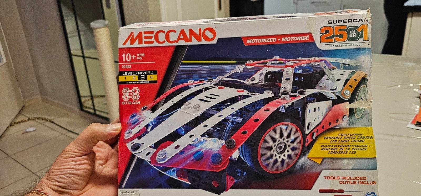 Meccano 25-in-1 Supercar Motorized Bouwpakket, Ophalen of Verzenden, Nieuw, Auto, Overige merken