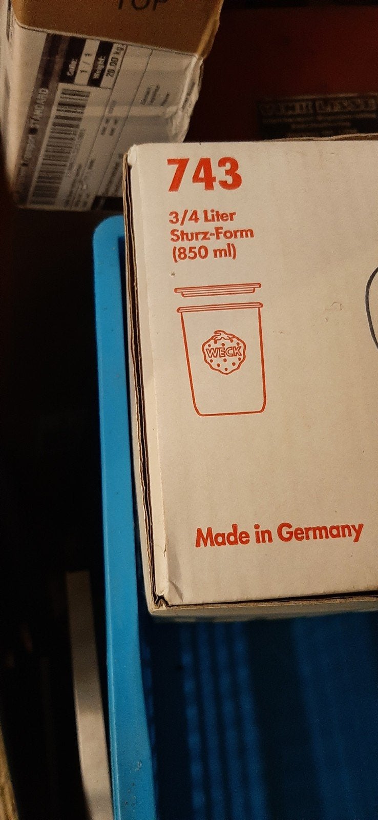 4 stuks WECK Inmaakpot Sturz-Form 850 ml - Made in Germany, Ophalen, Glas, Nieuw, Voorraadpot