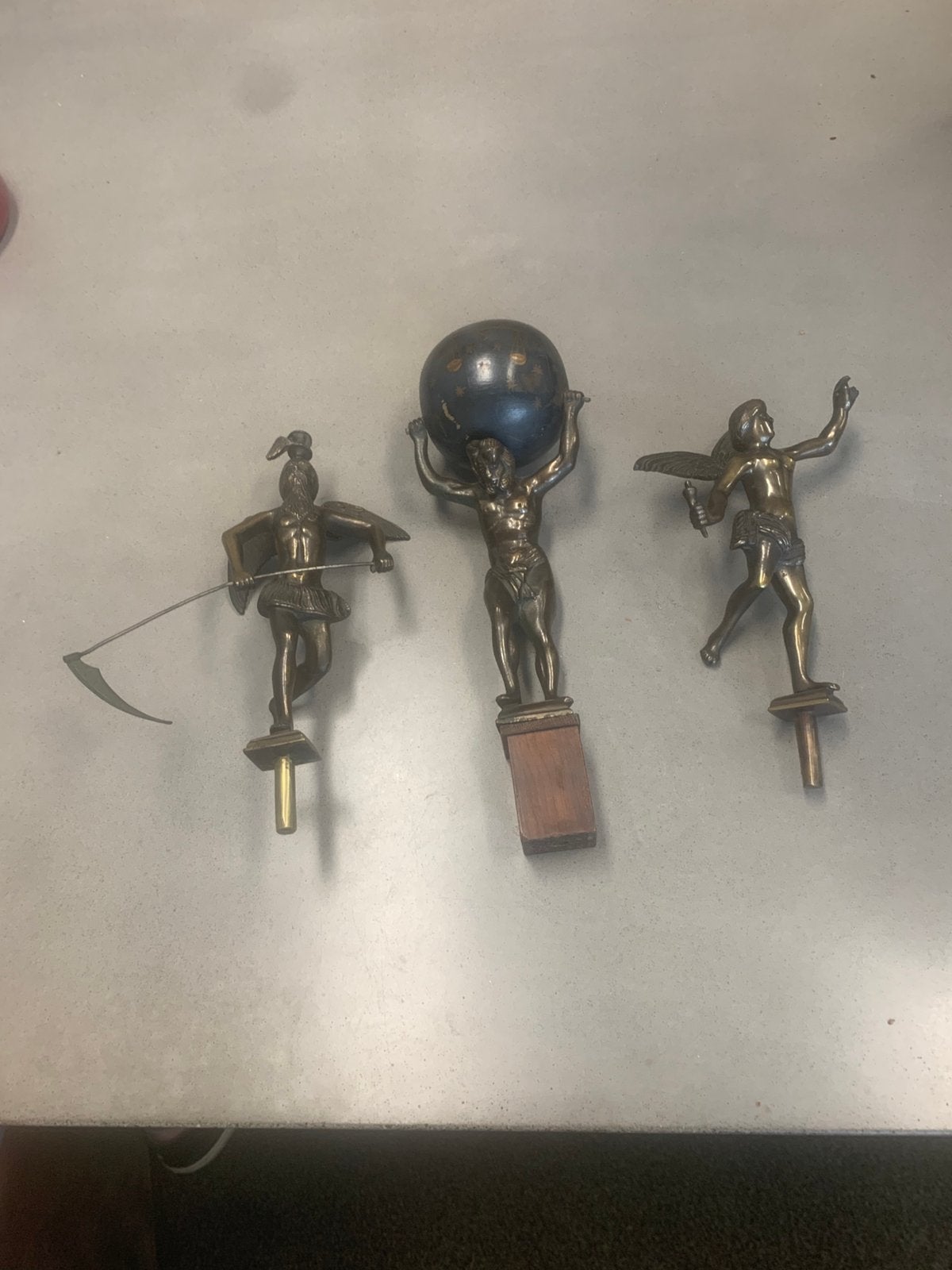 18 e eeuwse bronzen beelden Amsterdams staand horloge, Antiek en Kunst, Antiek | Klokken, Ophalen of Verzenden