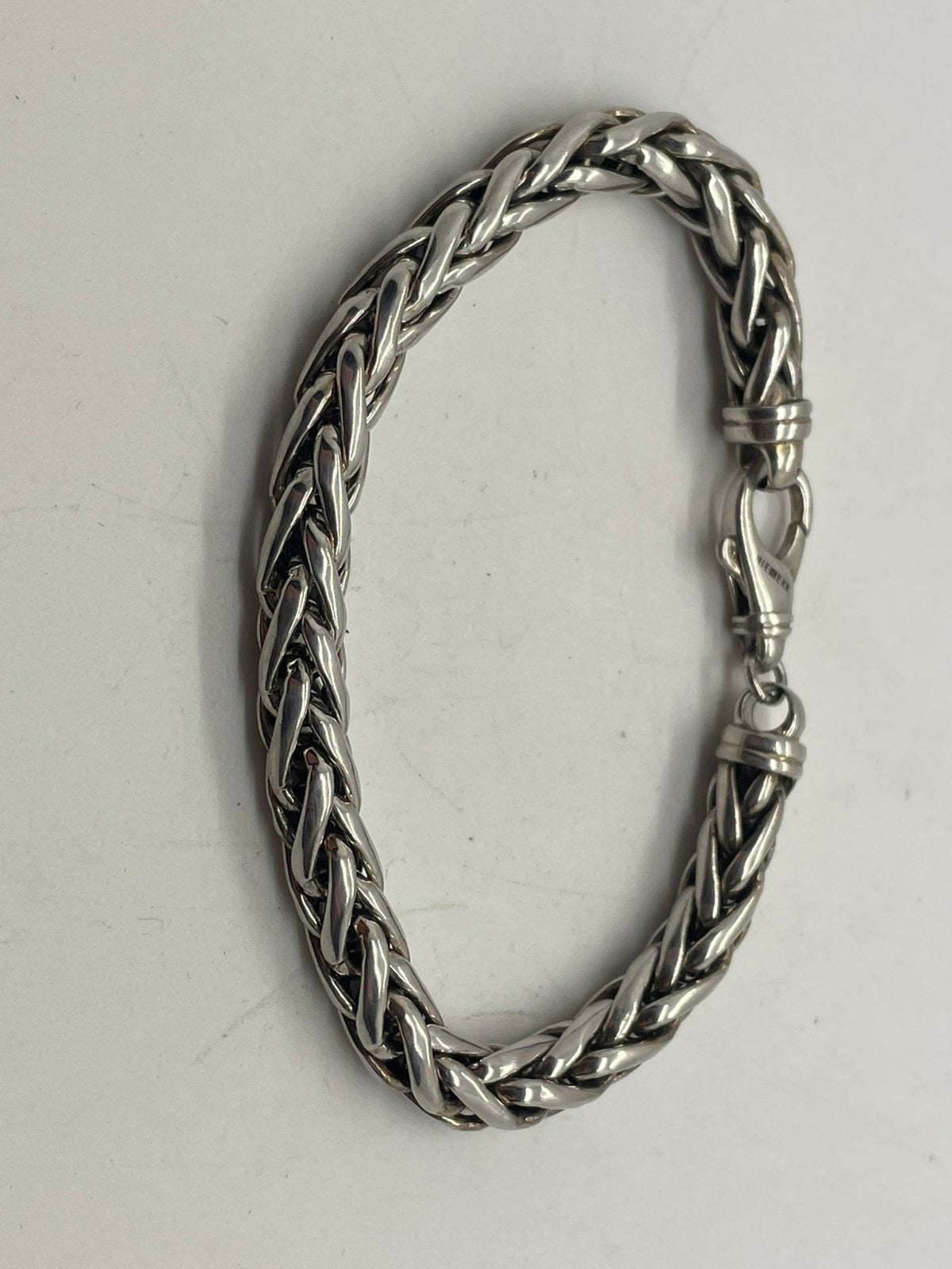 G122 Prachtige zilveren vossenstaart armband, Ophalen of Verzenden, X, Zilver, Zilver