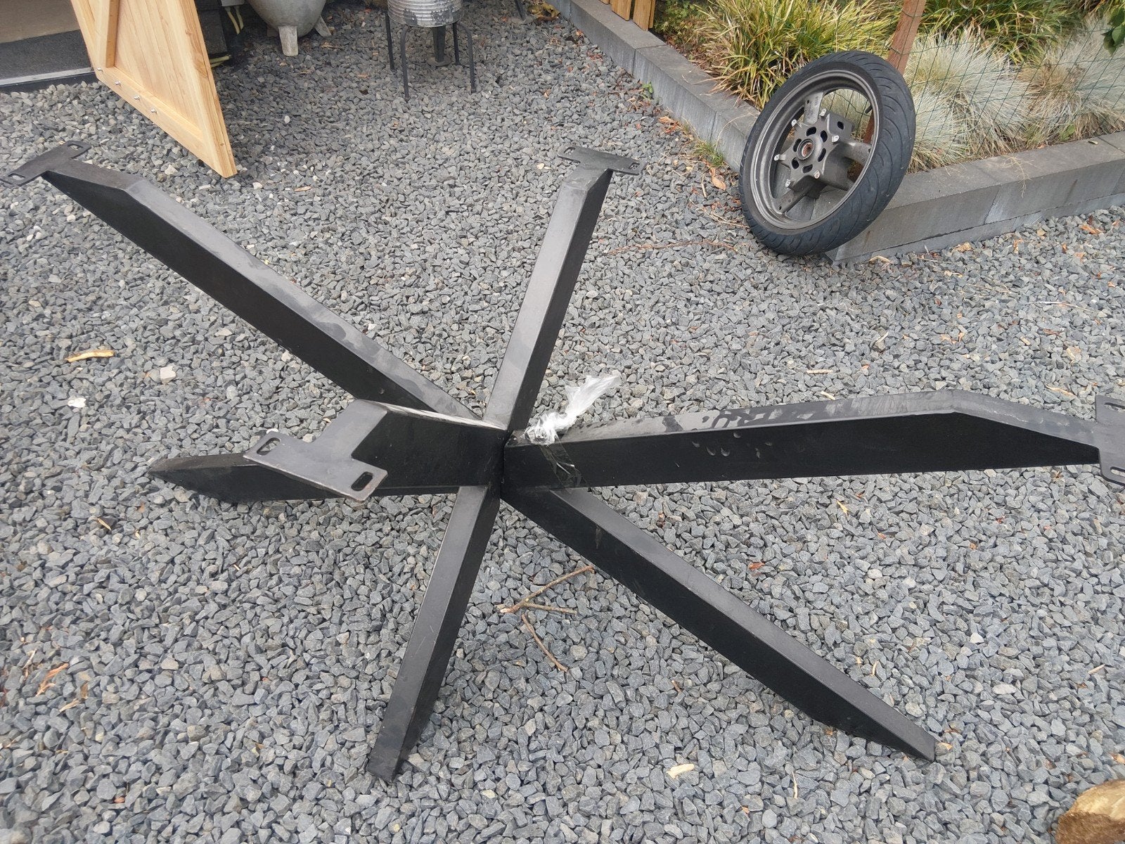 Zwarte matrix poot Goossens, Ophalen, Tafelpoot, Gebruikt, 50 tot 100 cm