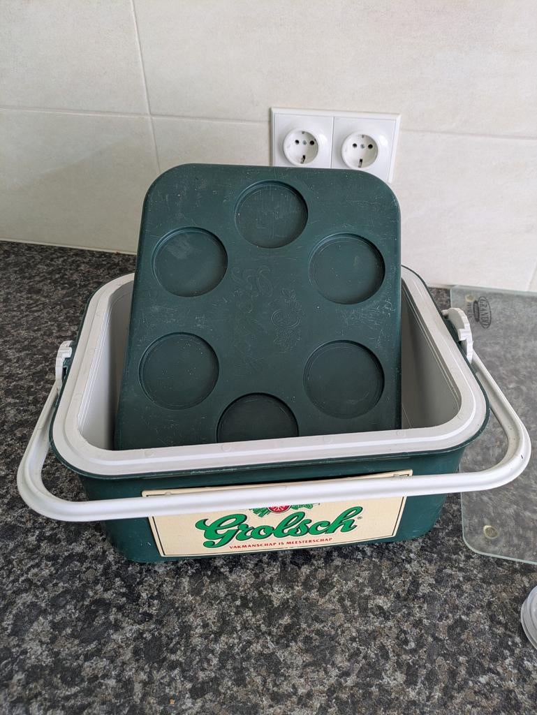 Grolsch Koelbox met Flessenhouder - Ideaal voor Picknicks, Ophalen of Verzenden, Koelelement