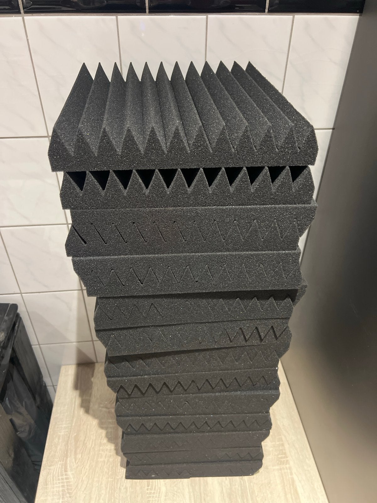 akoestische wig-panelen (studio foam) – 24 stuks – 30x30 cm, Ophalen of Verzenden, Zo goed als nieuw
