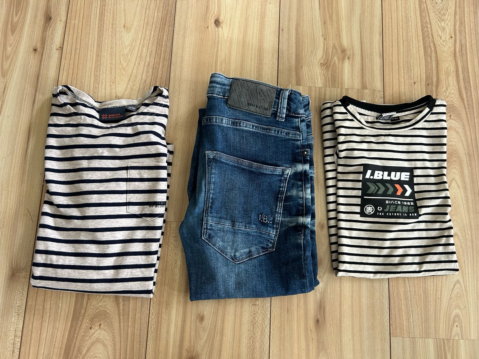 Indian Blue Jeans set: spijkerbroek, longsleeve & T-shirt, Ophalen of Verzenden, Zo goed als nieuw, Jongen, Setje