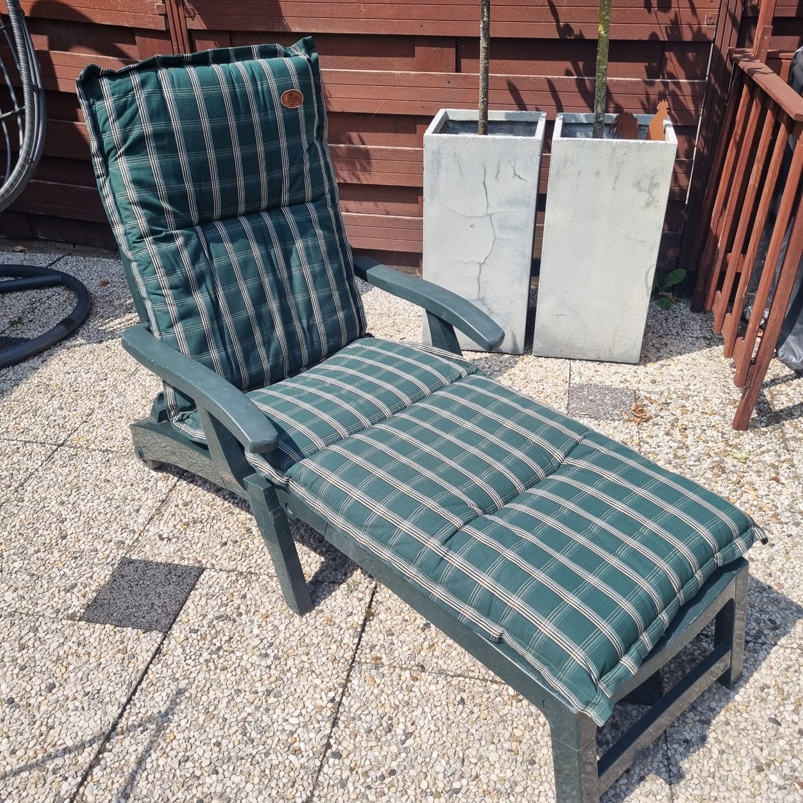 Hartman tuinstoel met kussen - Verstelbaar, Tuin en Terras, Ophalen, Gebruikt, Kunststof, Verstelbaar