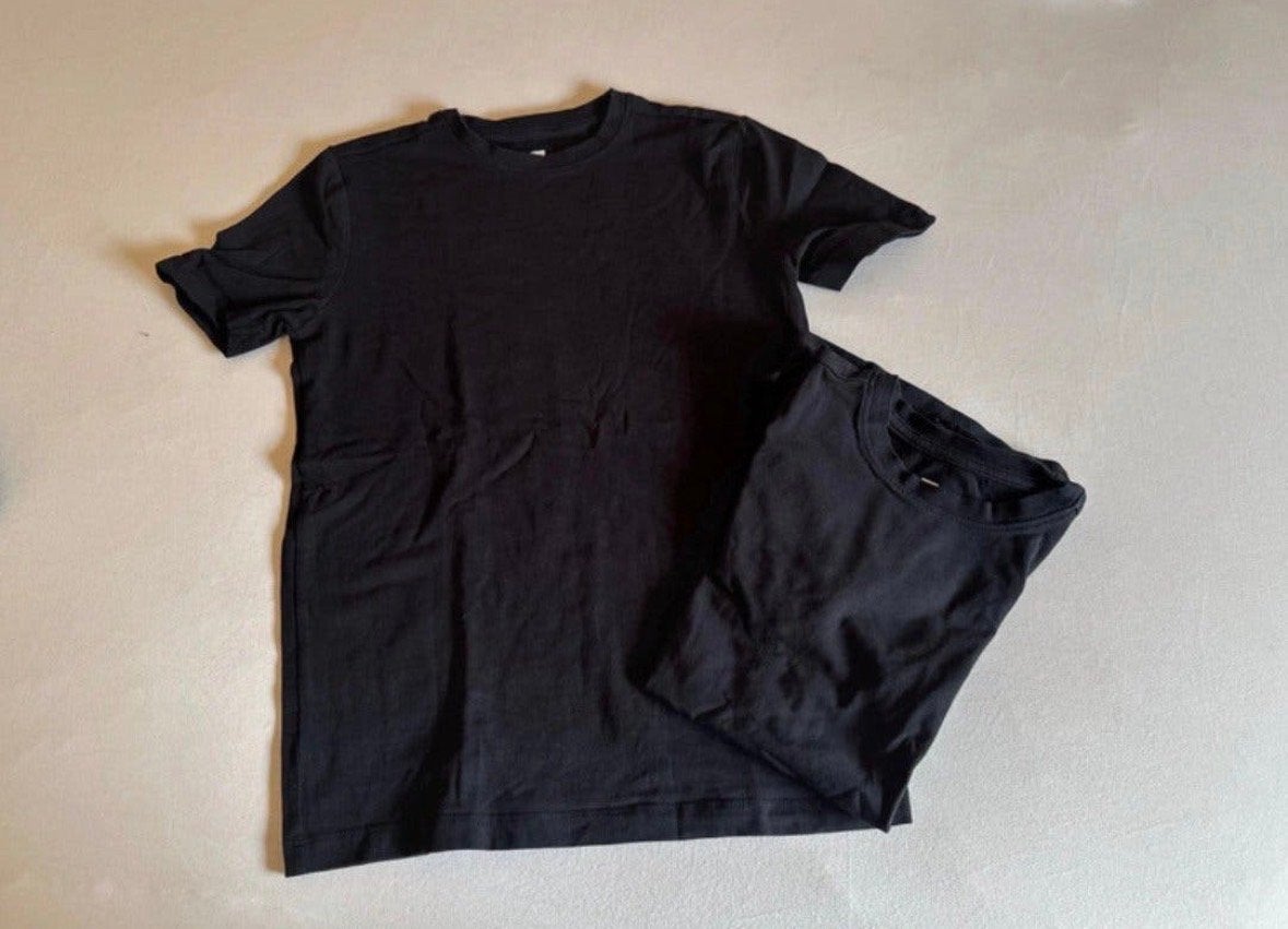 HEMA Basic T-shirts Zwart Maat 134/140, Ophalen of Verzenden, Zo goed als nieuw, Shirt of Longsleeve
